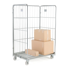 Galvanizovaný klecový vozík, 3 bočnice