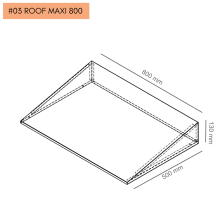 #03 ROOF MAXI 800 – Šikmá strieška na skriňu, šírka 800 mm