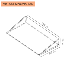 #03 ROOF STANDARD 1200 – Šikmá strieška na skriňu, šírka 1200 mm