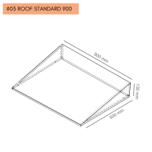 #03 ROOF STANDARD 900 – Šikmá strieška na skriňu, šírka 900 mm