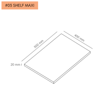 #03 SHELF MAXI – Polička do šatníkovej skrine #03 so šírkou priehradky 400 mm