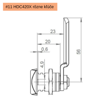 Závorový zámok #11 HDC420X je vhodný na montáž napr. do šatníkovej skrinky.