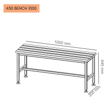 #30 BENCH 1000 – Šatníková lavica s dľžkou 1000 mm