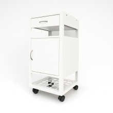 #03 BEDSIDE WHITE - Kovový noční stolek, 860 mm x 400 mm x 400 mm