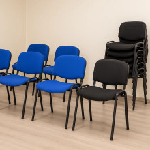 #29 CONFCH BE – Konferenčná stolička stohovateľná, modrá