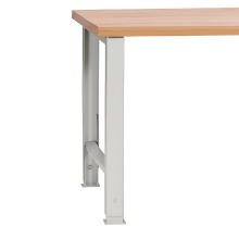 Pracovní stůl se závěsnou skříňkou a nastavitelnými nohami, 1700 mm