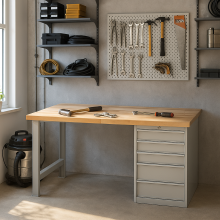 Pracovní stůl s 5 zásuvkami, 1500 mm