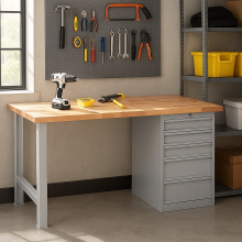 Pracovní stůl s 5 zásuvkami, 1700 mm