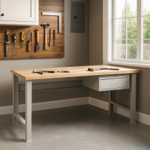 Pracovní stůl s 1 závěsnou zásuvkou a pevnými nohami, 1700 mm