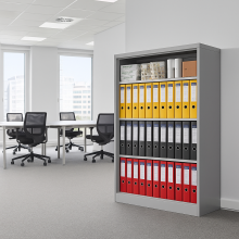 Otevřená úložná skříň se 3 policemi, s výškou 1400 mm