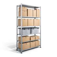 Sestava polic s 5 policemi.