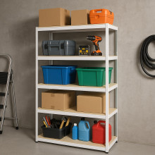 Bezšroubový regál s 5 policemi