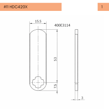 Závorový zámok #11 HDC420X je vhodný na montáž napr. do šatníkovej skrinky.