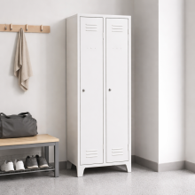 2-dveřová šatní skříň s dlouhými dveřmi a nožičkami