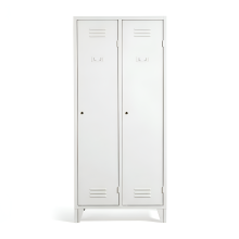 2-dveřová šatní skříň na nožičkách s přepážkou (demont)