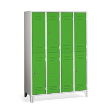 8-dveřová šatní skříň s krátkými dveřmi a nožičkami