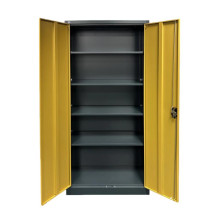 Kancelářská skříň s imitací tmavého dřeva (demont)