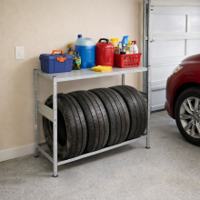 Regál na pneumatiky 1100×1060×430, 1 odkládací police