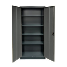 Kancelářská skříň s imitací tmavého dřeva, 4 police