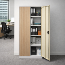 Kancelářská skříň na dokumenty s imitací světlého dřeva