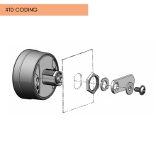 Mechanický zámek s číselným kódem se systémem na centrální klíč