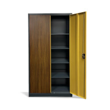 Kancelářská skříň na dokumenty s imitací tmavého dřeva