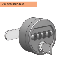 Mechanický zámek s číselným kódem a přípravou na centrální klíč PUBLIC