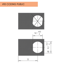 Mechanický zámek s číselným kódem a přípravou na centrální klíč PUBLIC