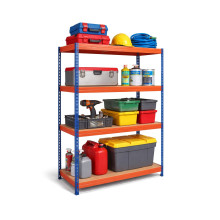 Regálová sestava se 4 HDF policemi v industriálním provedení