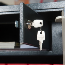 #17 SAFE S50 KEY – Bezpečnostní schránka černo-bílá, 380 x 500 x 365 mm