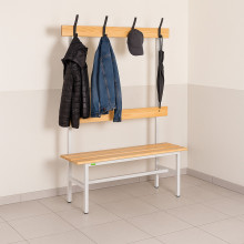 #16 BENCH 1000 AH │Šatní lavice s opěrkou a věšáky, 1000 mm