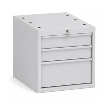 Pracovný stôl s 3 závesnými zásuvkami a skrinkou, s nastaviteľnými nohami, 2000 mm