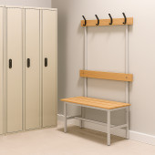 #16 BENCH 1000 AH │Šatní lavice s opěrkou a věšáky, 1000 mm