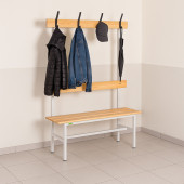 #16 BENCH 1000 AH │Šatní lavice s opěrkou a věšáky, 1000 mm