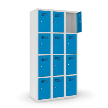 #02 BOXES 12 BLUE - Skříň pro úschovu cenností s 12 přihrádkami, 1800/900/500 mm