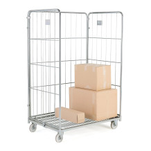 Galvanizovaný klecový vozík, 3 bočnice