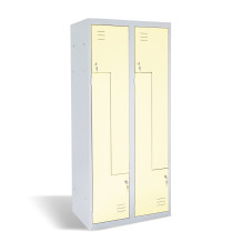 Čtyřdveřová šatní skříň s dveřmi ve tvaru Z, 1800/800/500 mm, RAL 1013