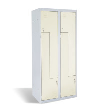 Čtyřdveřová šatní skříň s dveřmi ve tvaru Z, 1800/800/500 mm, RAL 9010