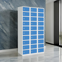 #03 BOXES 30 BLUE – 30-přihrádkový box pro úschovu cenností, 1850/900/500 mm