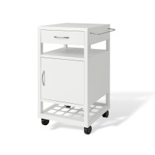 #03 BEDSIDE WHITE - Kovový noční stolek, 860 mm x 400 mm x 400 mm