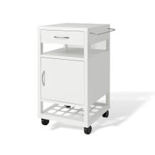 #03 BEDSIDE WHITE - Kovový noční stolek, 860 mm x 400 mm x 400 mm