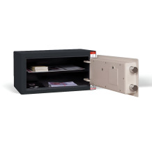 #17 MINISAFE S20 ELECTRO – Bezpečnostní schránka černo-bílá, 380 x 200 x 260 mm