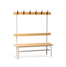 #16 BENCH 1500 AH │Šatní lavice s opěrkou a věšáky, 1500 mm