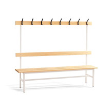#16 BENCH 2000 AH │Šatní lavice s opěrkou a věšáky, 2000 mm