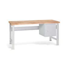Pracovní stůl se závěsnou skříňkou a nastavitelnými nohami, 1500 mm