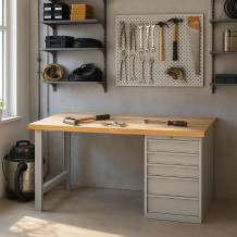 Pracovní stůl s 5 zásuvkami, 1500 mm