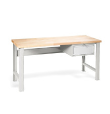 Pracovní stůl s 1 závěsnou zásuvkou a pevnými nohami, 1500 mm