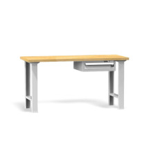 Pracovní stůl se zásuvkou s výškově nastavitelnýma nohama, 1500 mm