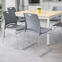 Ergonomická jídelní židle, šedá