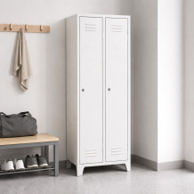 2-dveřová šatní skříň s dlouhými dveřmi a nožičkami